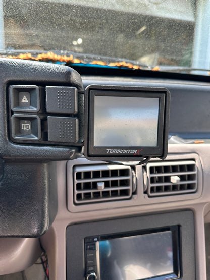 3D Printed Holley EFI 3.5 Inch Terminator X / Sniper Screen Hazard Switch for 1987-1993 Ford Mustang - CarChains3d