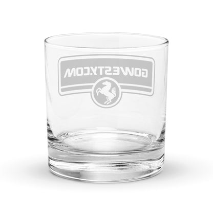 GoWesty Horse Logo Rocks Glass