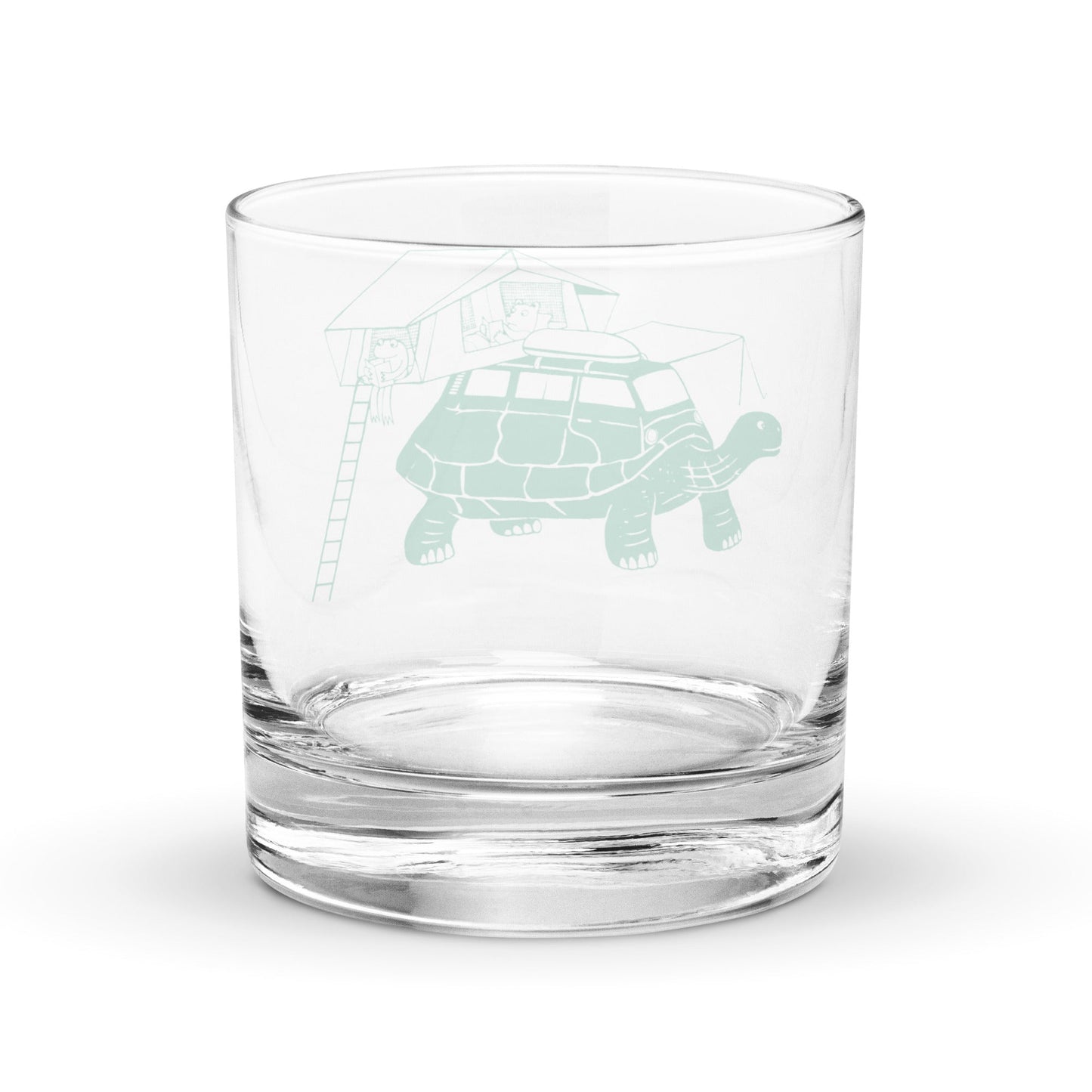 Tin-Top Turtle Rocks Glass