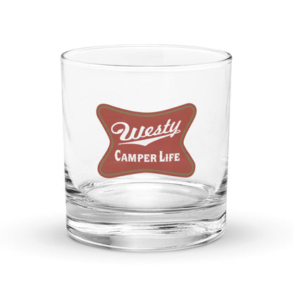 Westy Camper Life Rocks Glass