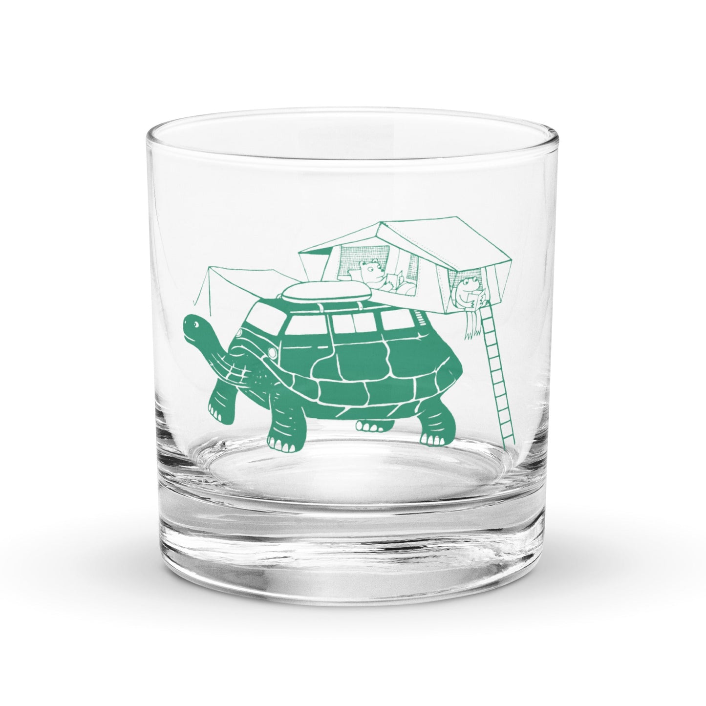 Tin-Top Turtle Rocks Glass