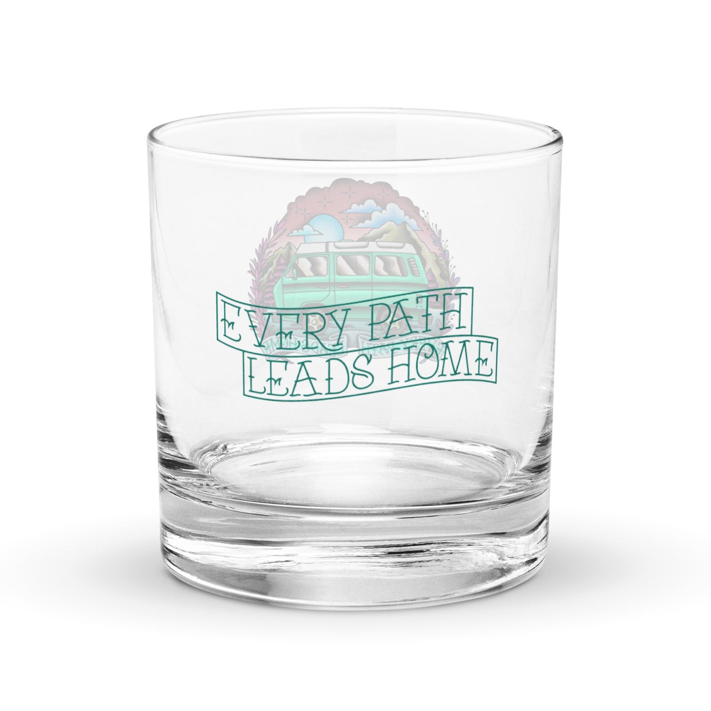 Every Path Leads Home Rocks Glass