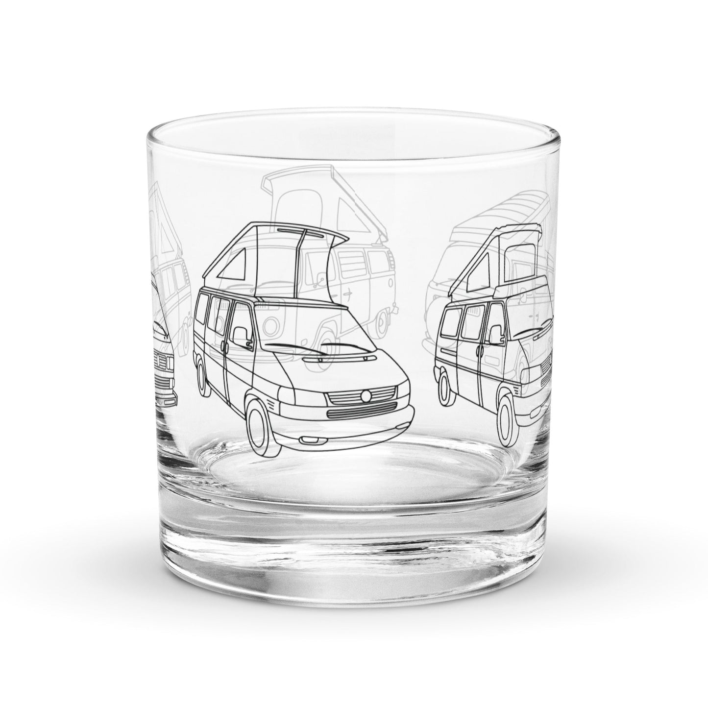 Van Evolution Line Art Rocks Glass
