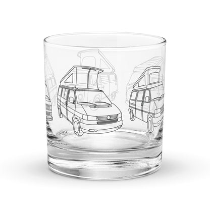 Van Evolution Line Art Rocks Glass