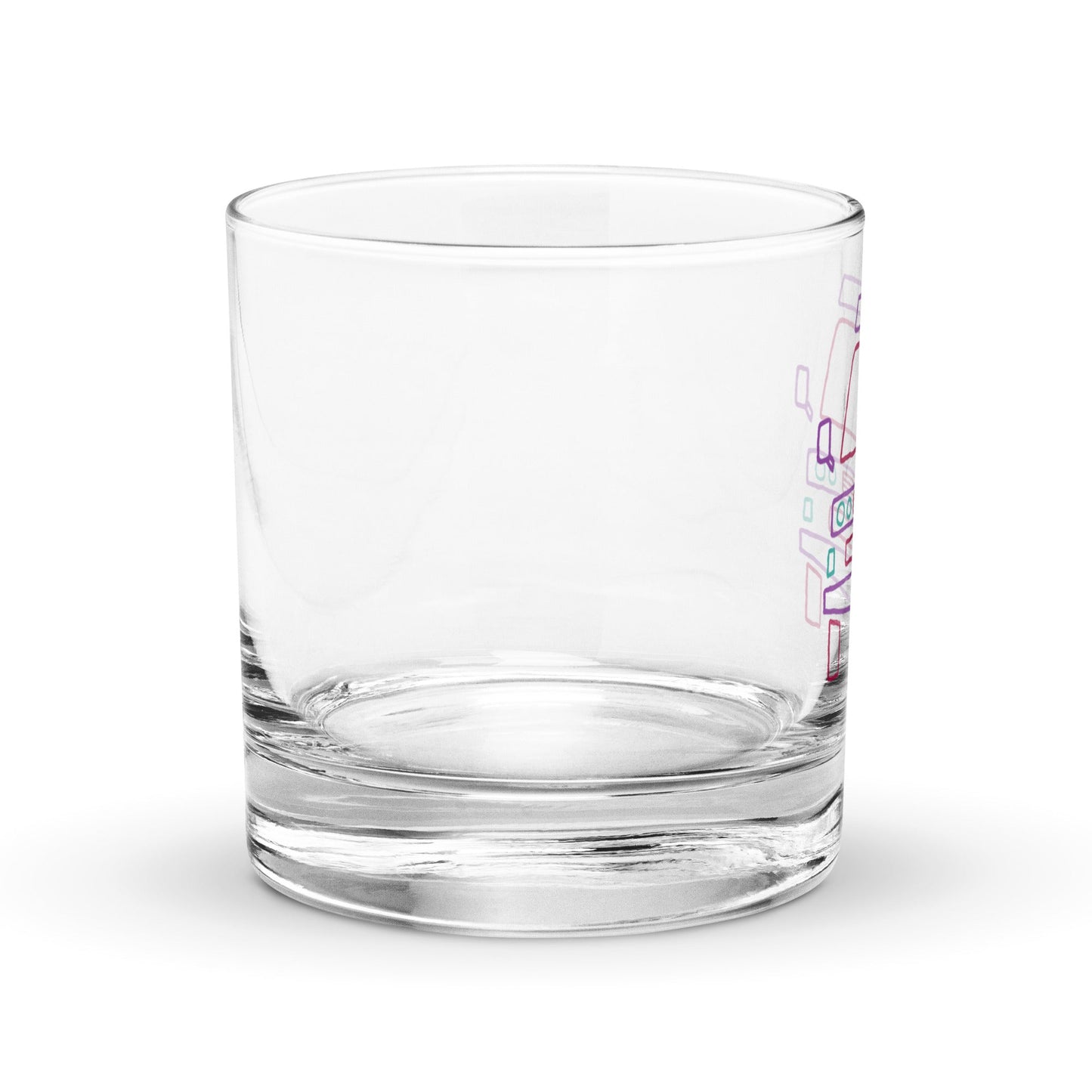 Friendly Face Rocks Glass