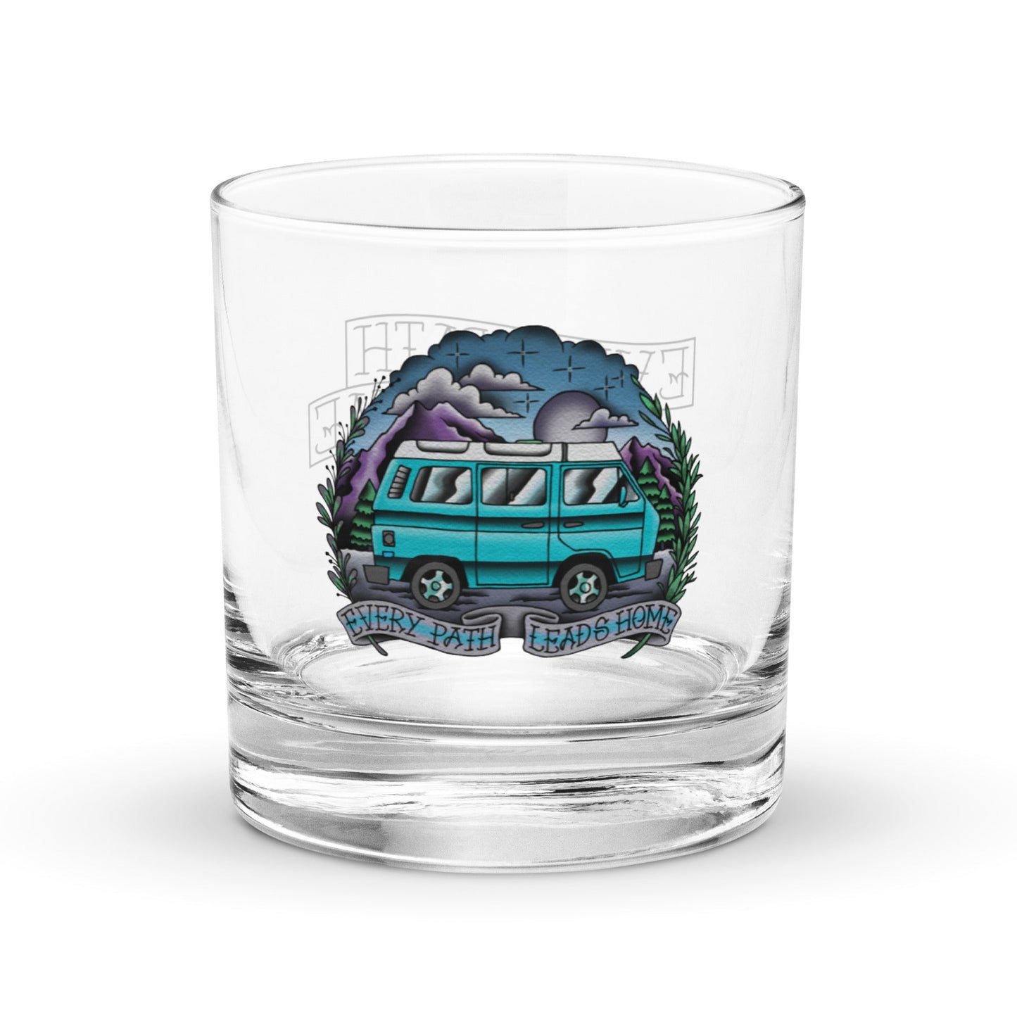 Every Path Leads Home Rocks Glass