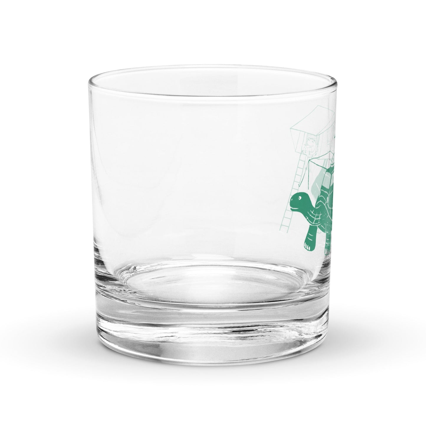Tin-Top Turtle Rocks Glass