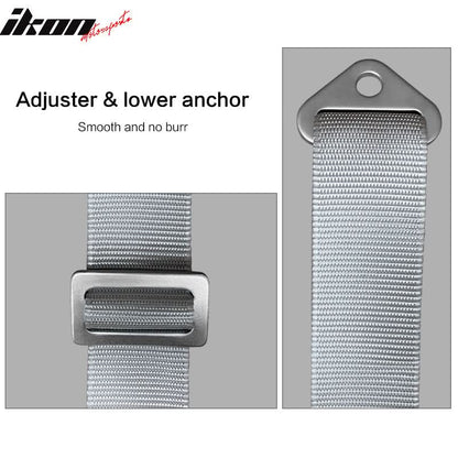 Universal 4 Point Cam-Lock Gray Racing Harness Seat Belt Nylon