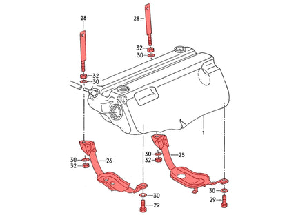 Fuel Tank Saddle and Strap Set (Stainless) [Syncro]