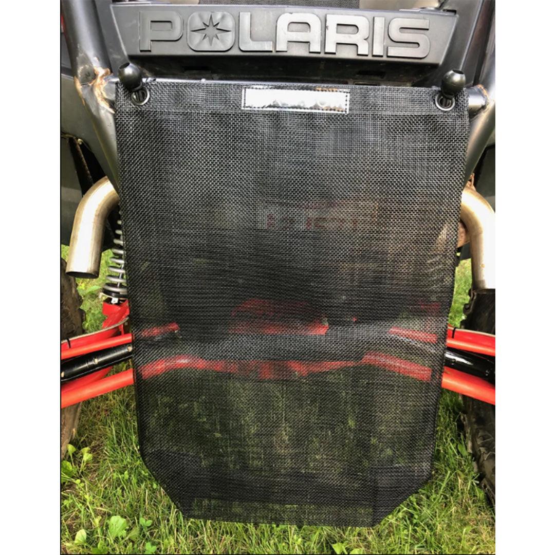 Scrap Sack attached to the back of a polaris utv