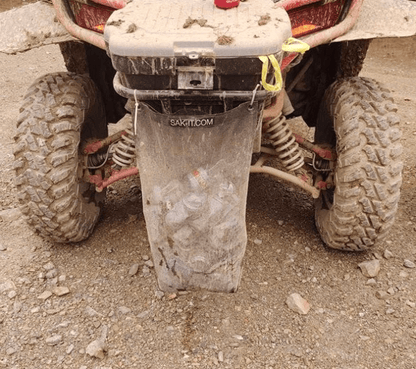 Scrap Sack packed with cans and bottle