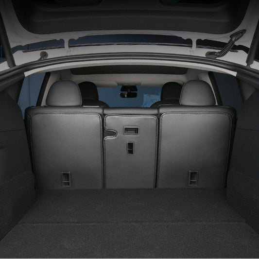 Leather Seat Back Protector with Storage for Model Y | Waterproof | Anti-Kick