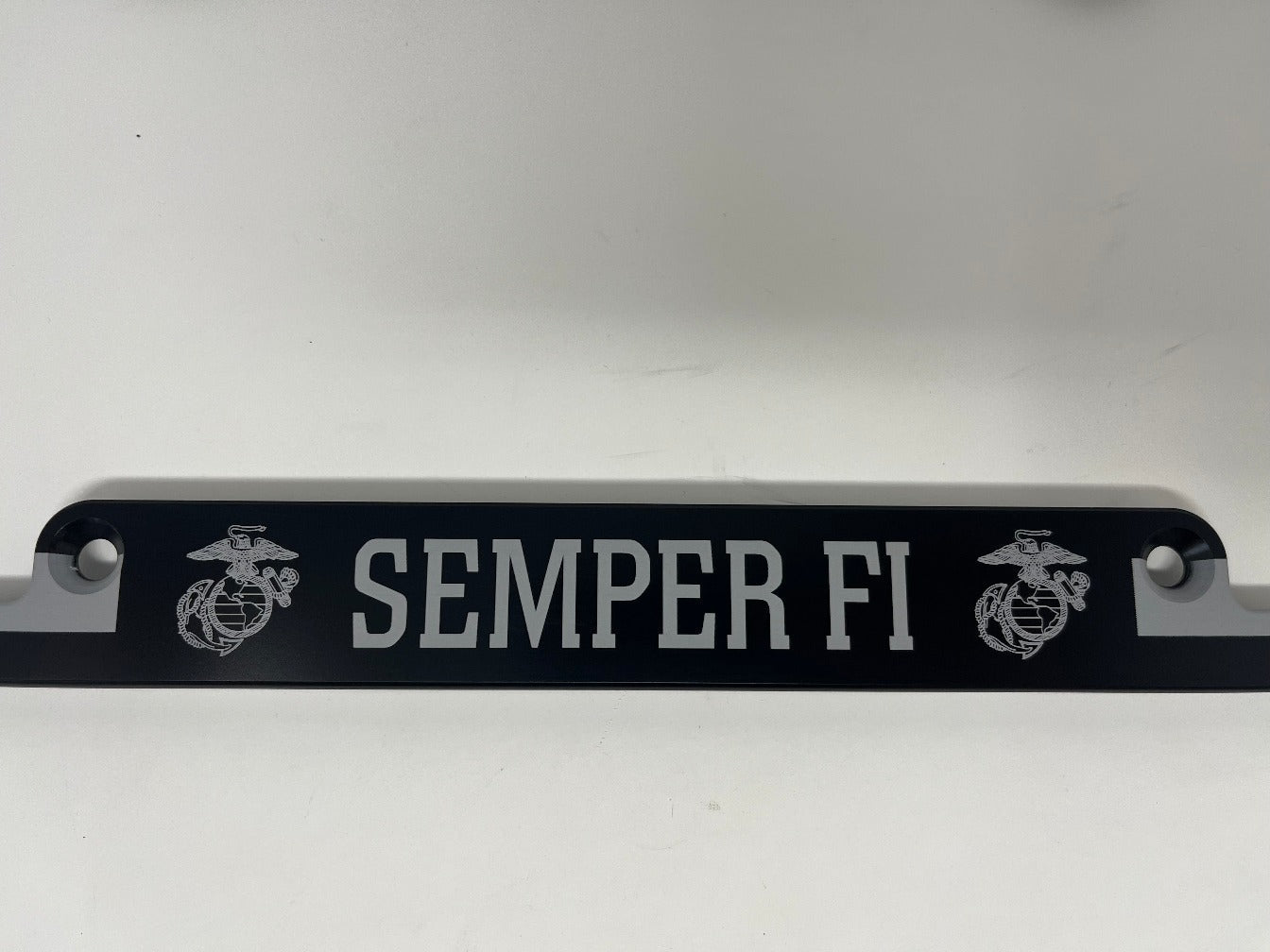 Semper Fi American Flag Billet Aluminum License Plate Frame
