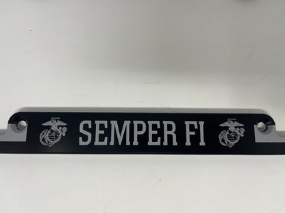 Semper Fi American Flag Billet Aluminum License Plate Frame