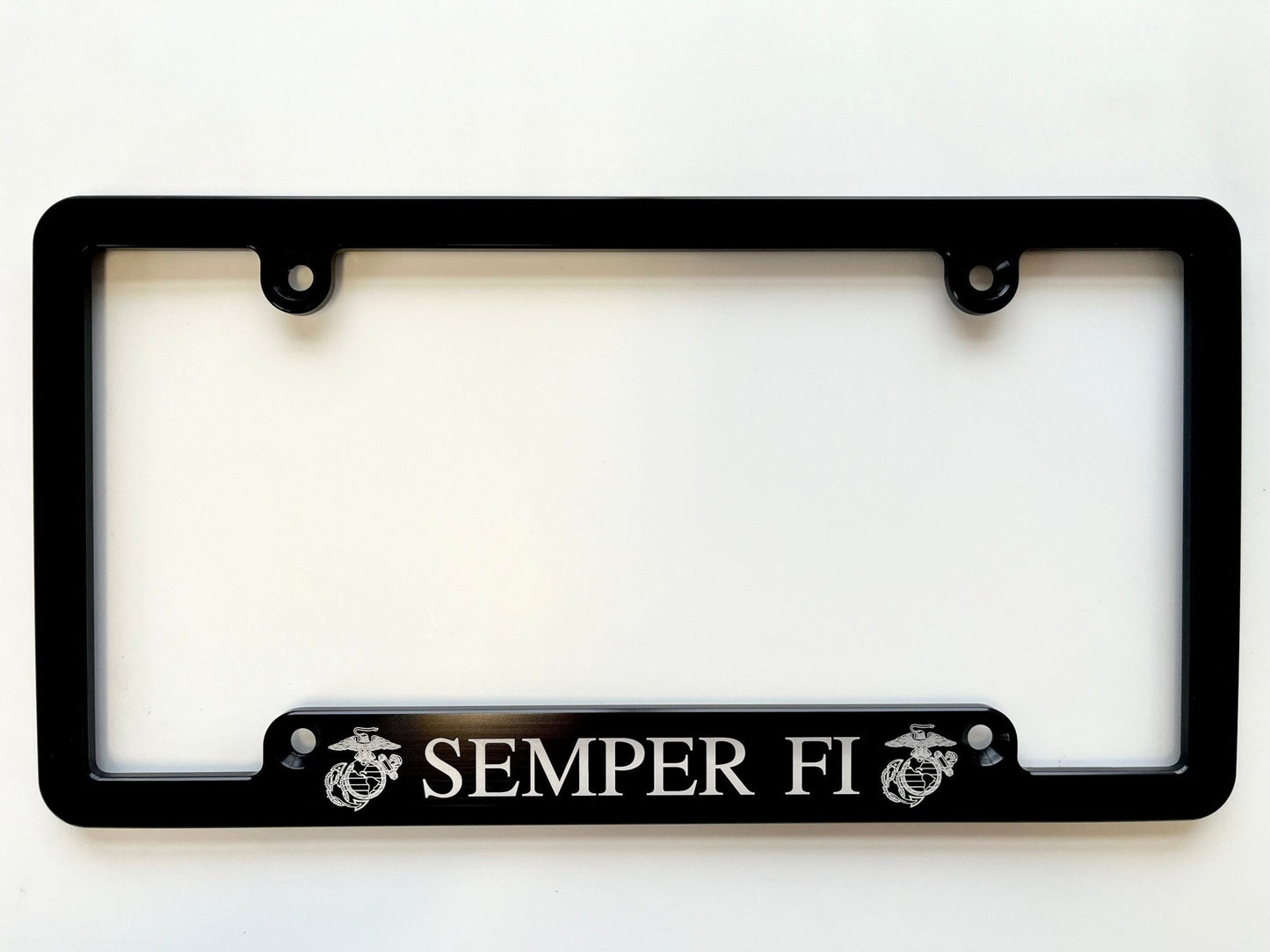 Semper Fi Marine Corps Billet Aluminum License Plate Frame
