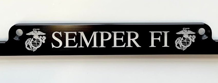 Semper Fi Marine Corps Billet Aluminum License Plate Frame