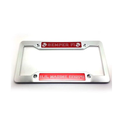 Semper Fi US Marine Corps Billet Aluminum License Plate Frame