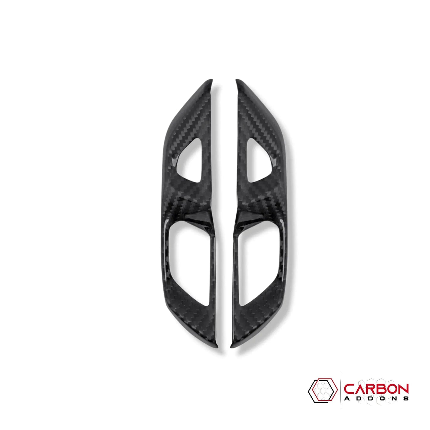 C8 Corvette Real Carbon Fiber Door Lock Trim Covers | Interior Upgrade (2020–2026)
