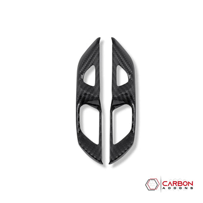 C8 Corvette Real Carbon Fiber Door Lock Trim Covers | Interior Upgrade (2020–2026)