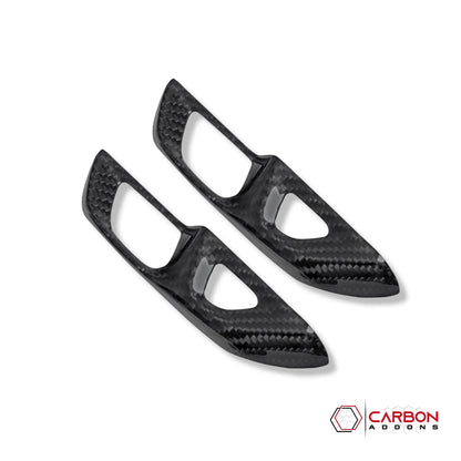 C8 Corvette Real Carbon Fiber Door Lock Trim Covers | Interior Upgrade (2020–2026)