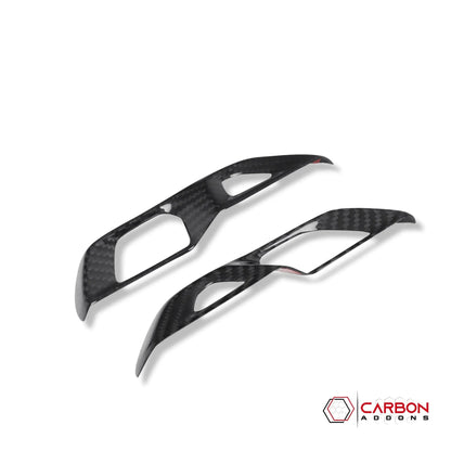 C8 Corvette Real Carbon Fiber Door Lock Trim Covers | Interior Upgrade (2020–2026)