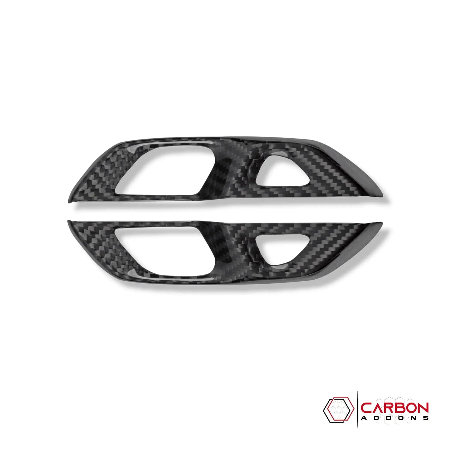 C8 Corvette Real Carbon Fiber Door Lock Trim Covers | Interior Upgrade (2020–2026)