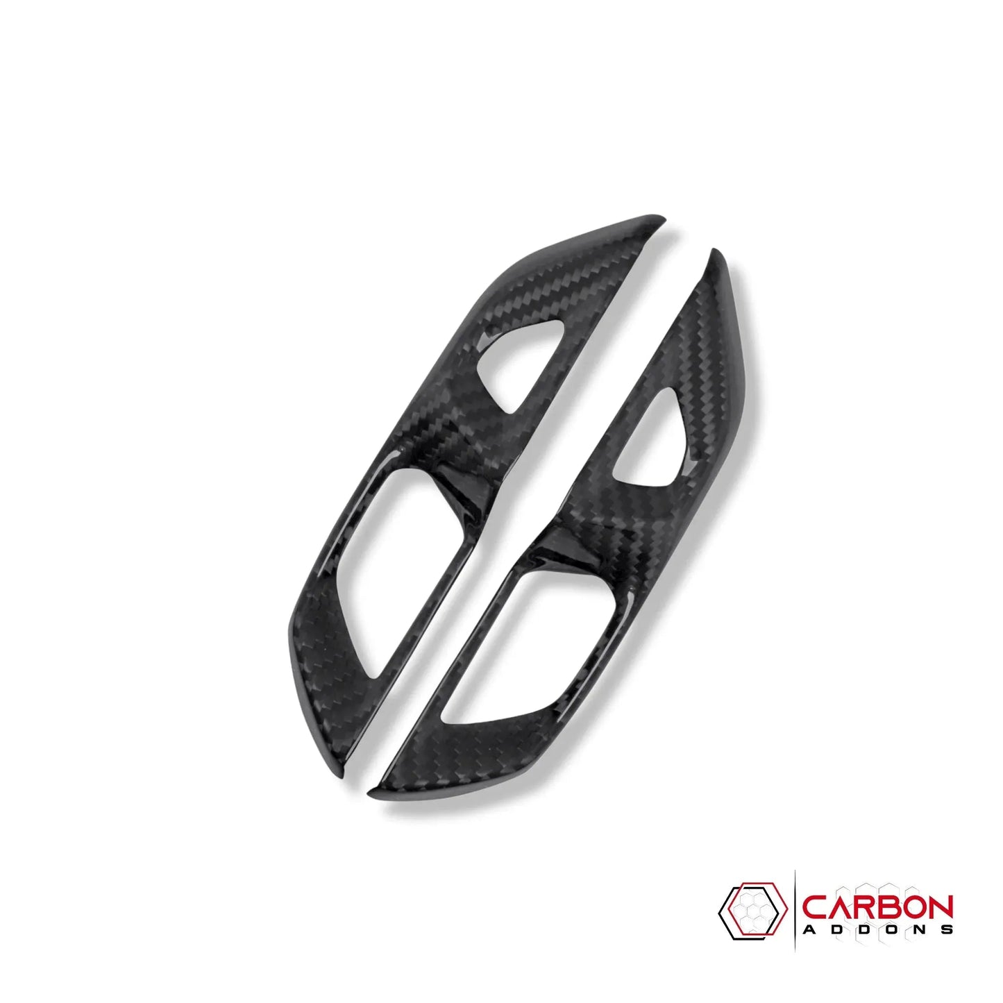C8 Corvette Real Carbon Fiber Door Lock Trim Covers | Interior Upgrade (2020–2026)