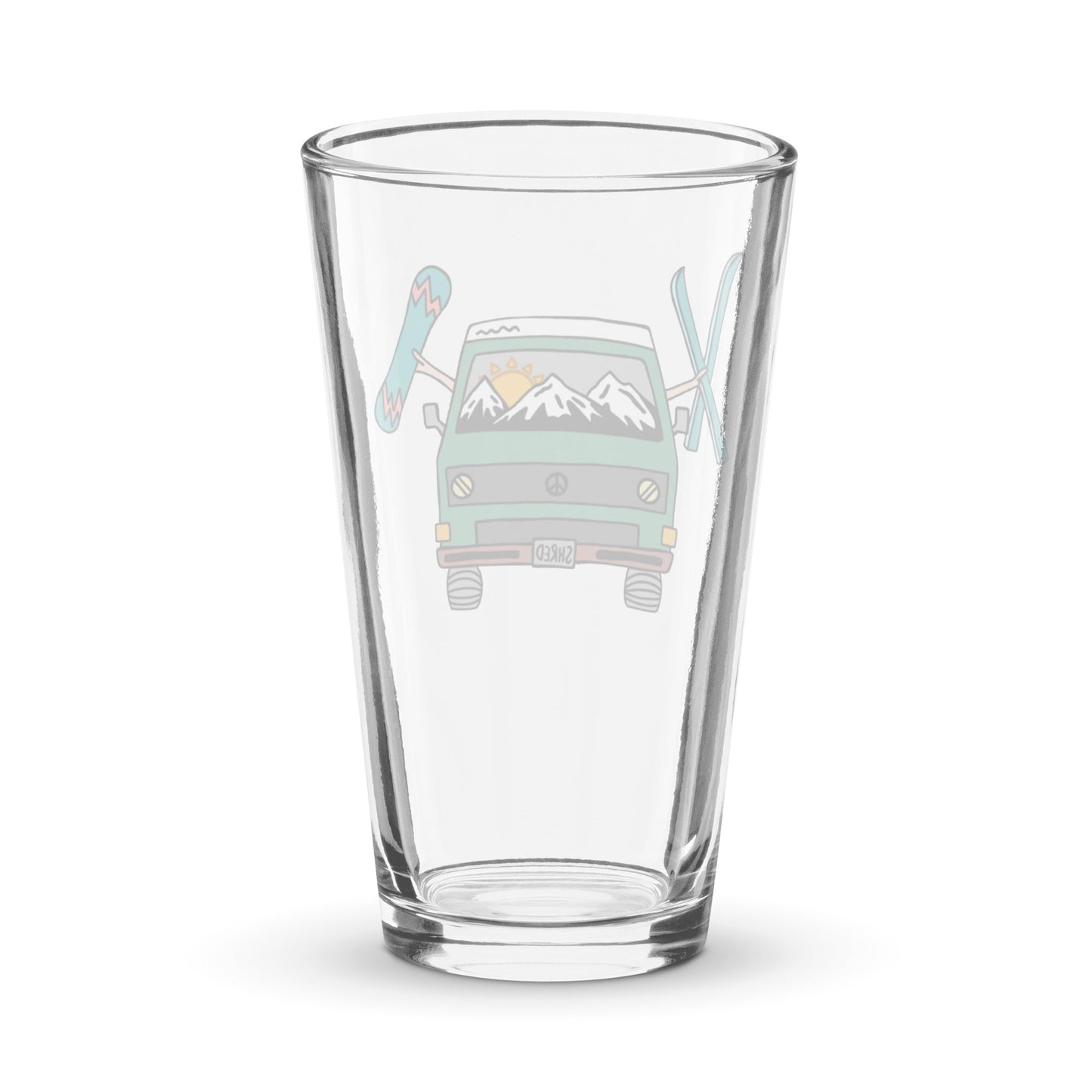 Shred Van Shaker Pint Glass