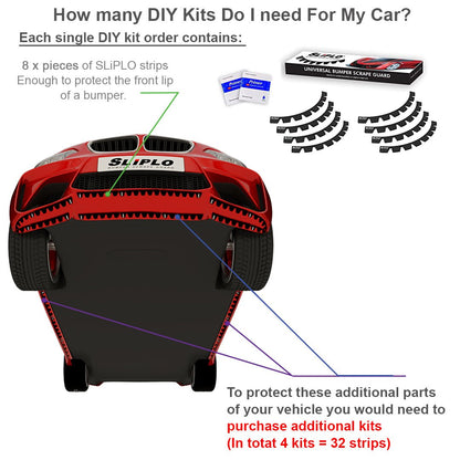 SLiPLO ULTRA Universal Bumper Scrape Guard DIY Kit | Stealthy Protection for Low-Riding Cars