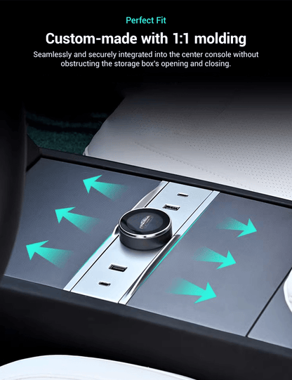 Rotating Gear Shift Knob Dock for Model 3 Highland/Model Y Juniper | Ergonomic Design