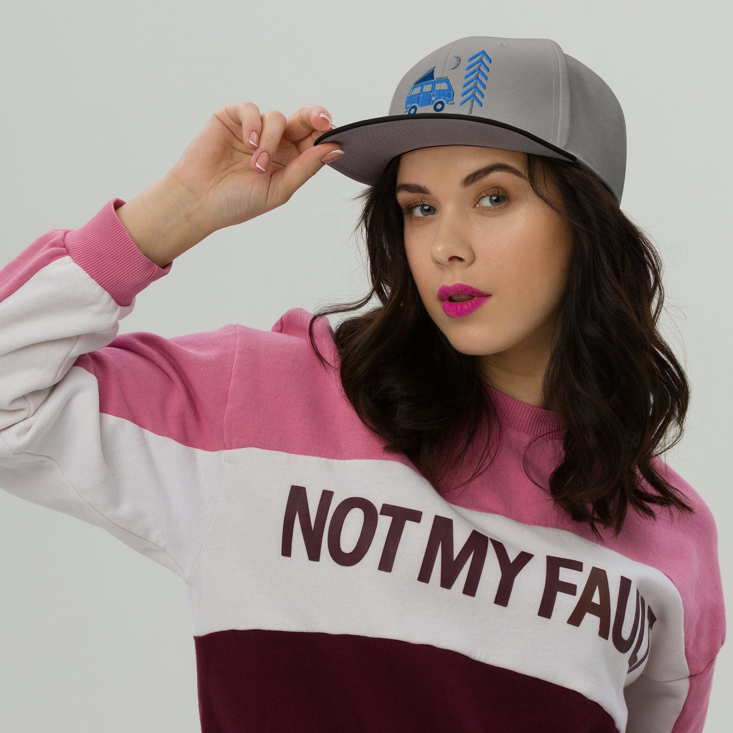 Go Outside Van & Moon Snapback Hat