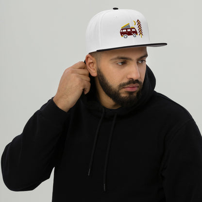 Go Outside Van & Moon Snapback Hat