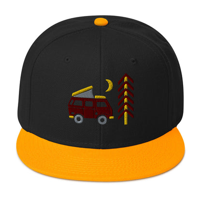 Go Outside Van & Moon Snapback Hat