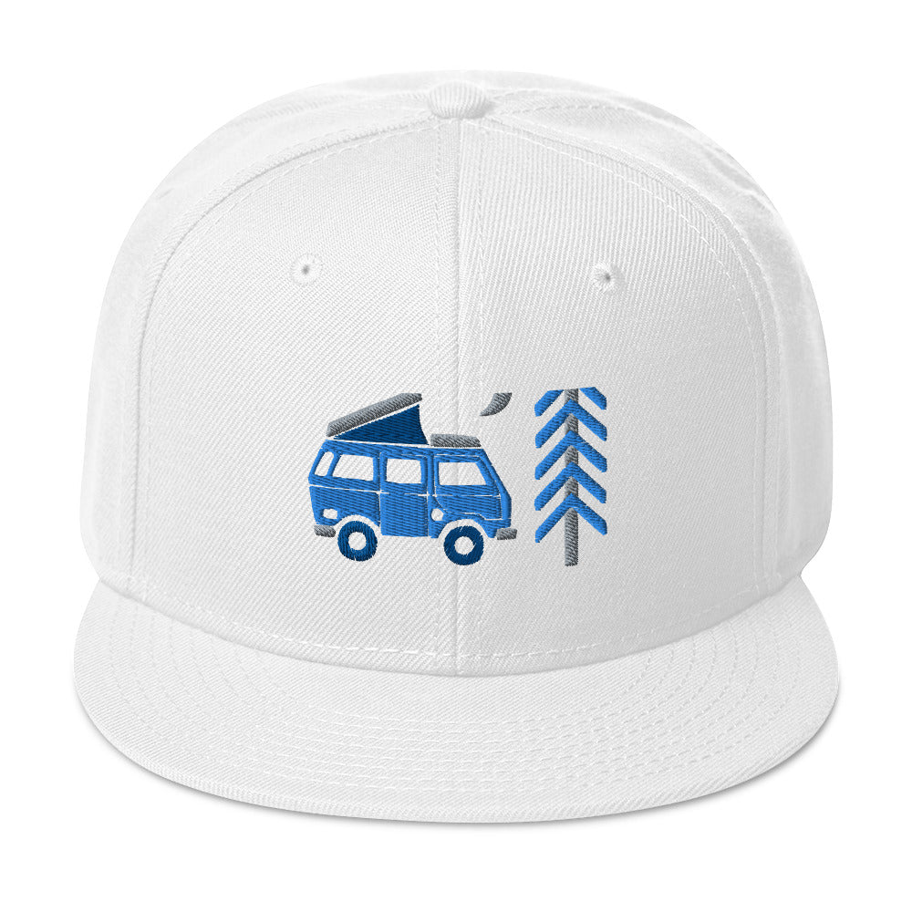 Go Outside Van & Moon Snapback Hat