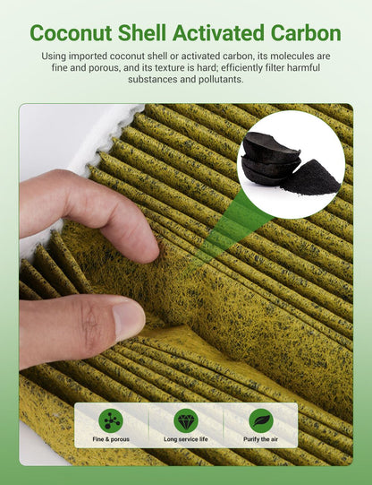 Activated Carbon Cabin Air Filter for Model X | HEPA PM2.5 Filtration