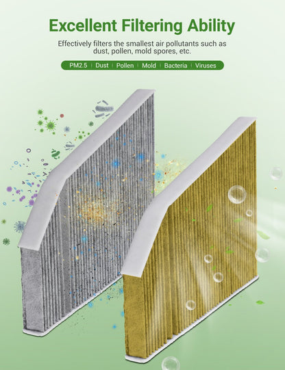 Activated Carbon Cabin Air Filter for Model X | HEPA PM2.5 Filtration