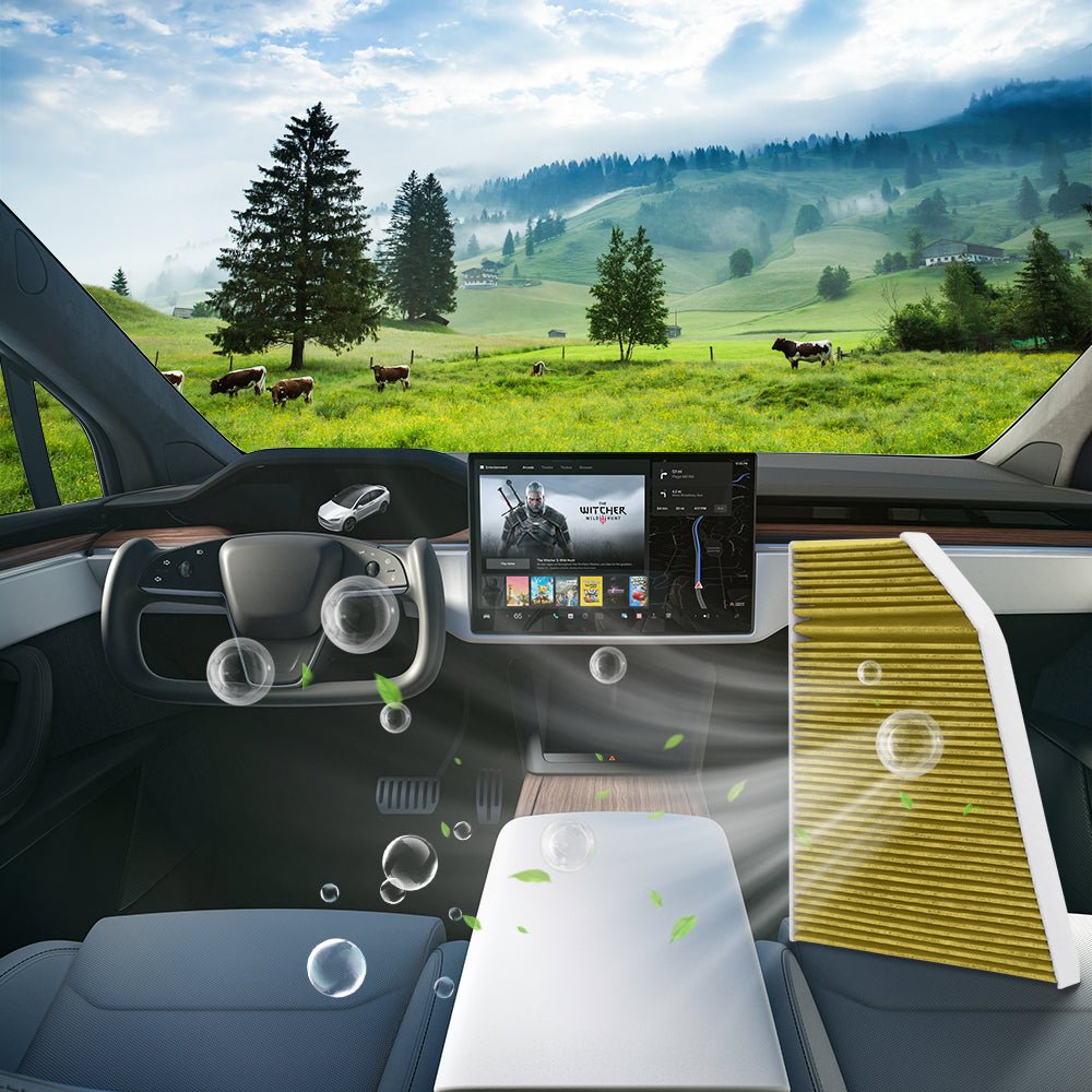 Activated Carbon Cabin Air Filter for Model X | HEPA PM2.5 Filtration
