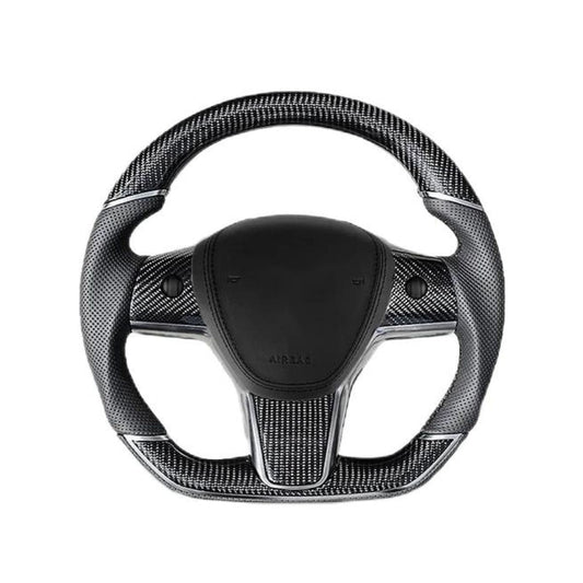 Sport Grip Carbon Fiber Steering Wheel for Tesla Model 3 / Y【Style 40】