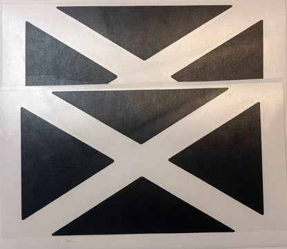 State Flag Decals - Premium Cast Matte Black Vinyl x2