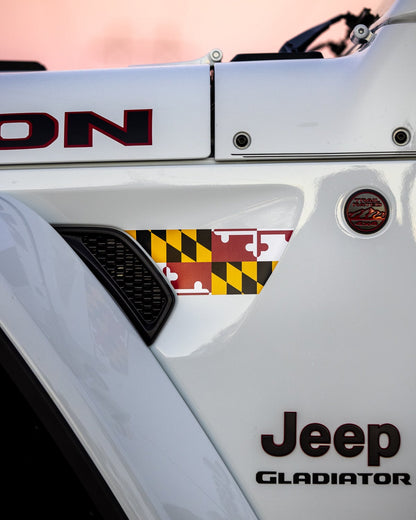 Fender Vent Decal Set | State Flag - fits Wrangler JL & Gladiator JT