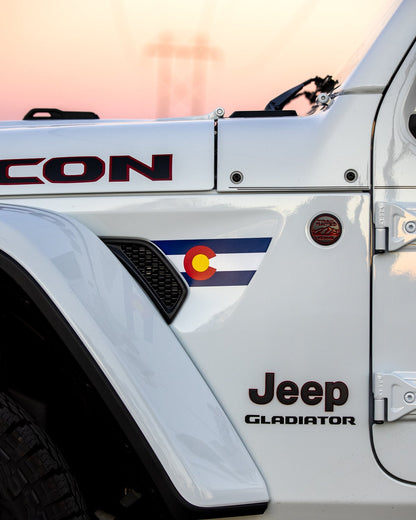 Fender Vent Decal Set | State Flag - fits Wrangler JL & Gladiator JT