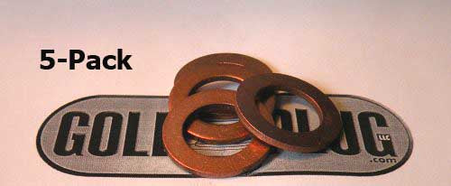 SW08 14mm GoldPlug Copper Drain Plug Crush Washer - 5-Pack