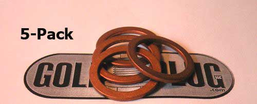 SW09 3/4" GoldPlug Copper Drain Plug Crush Washer - 5-Pack