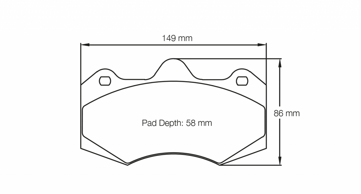 PAGID Racing Pagid Racing 4346 RSC1 Compound Brake Pads 4346-RSC1