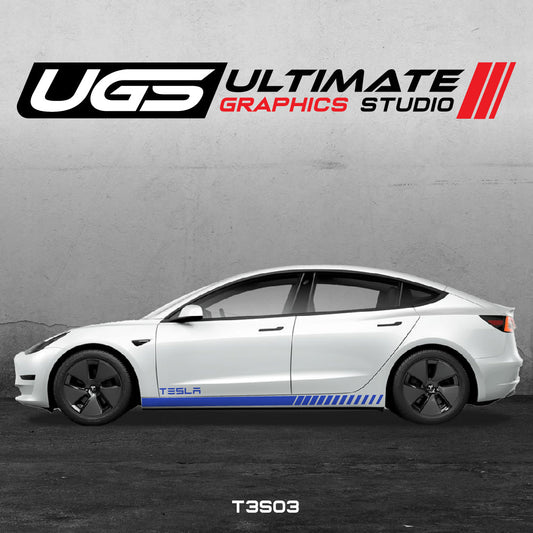 Tesla Side Skirt Graphics
