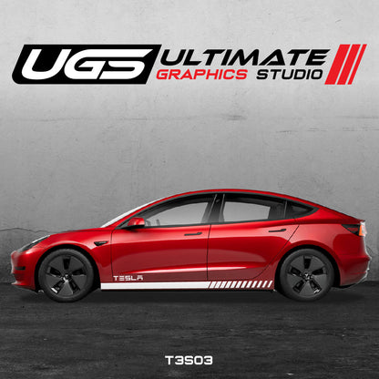 Tesla Side Skirt Graphics