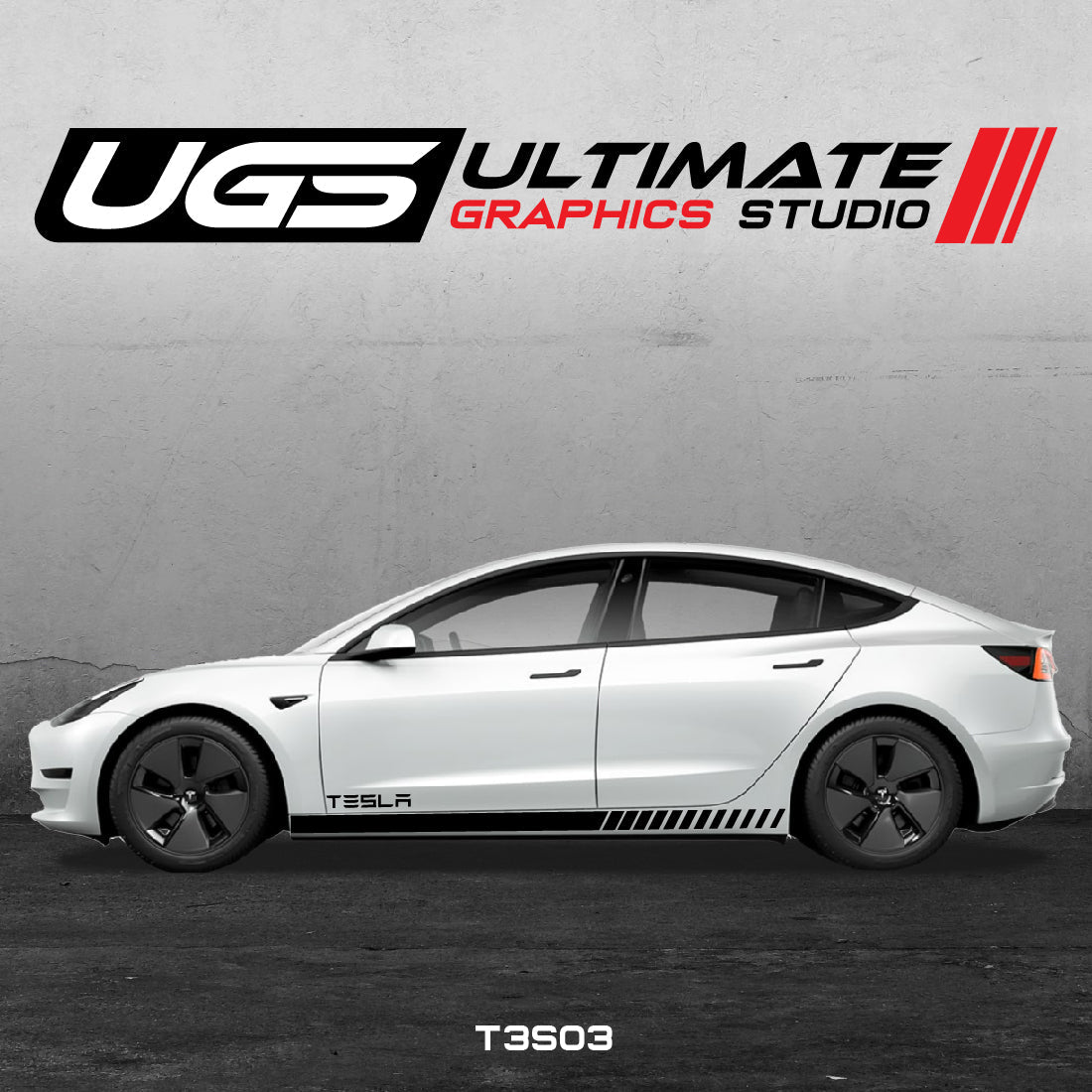 Tesla Side Skirt Graphics