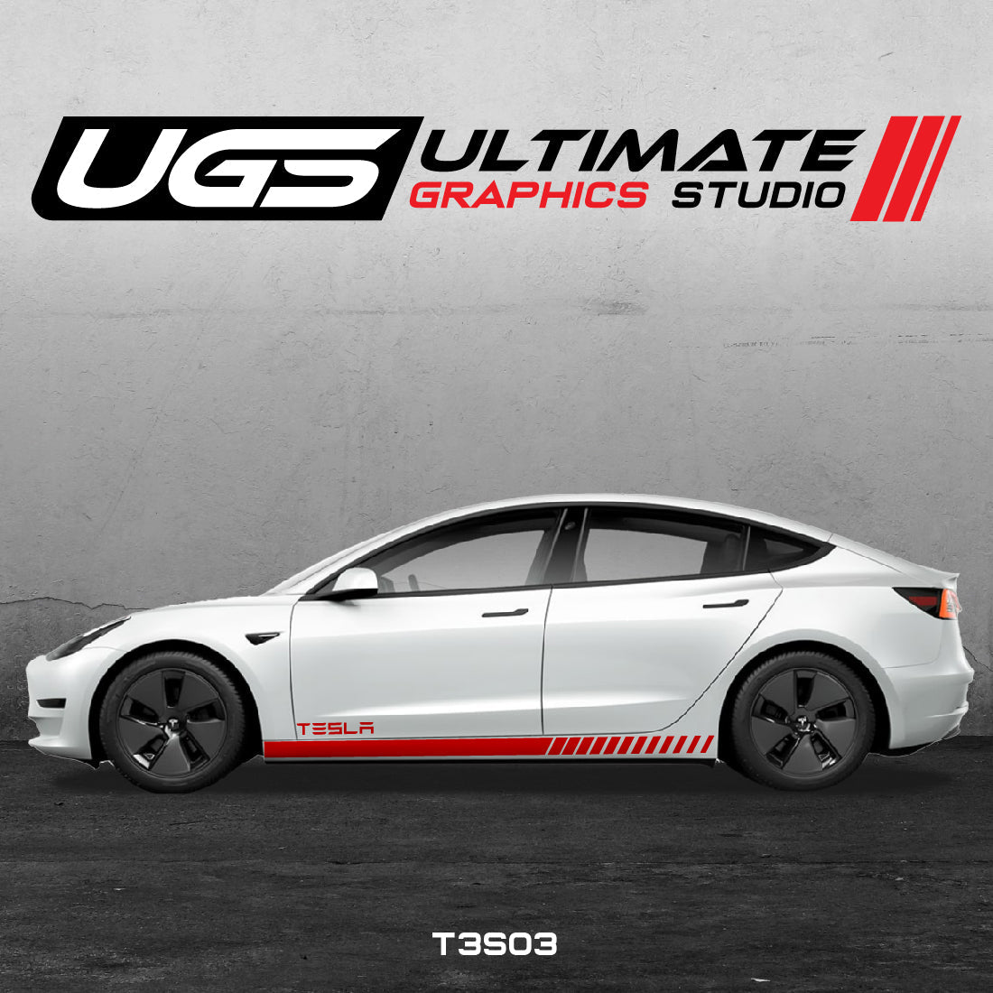 Tesla Side Skirt Graphics