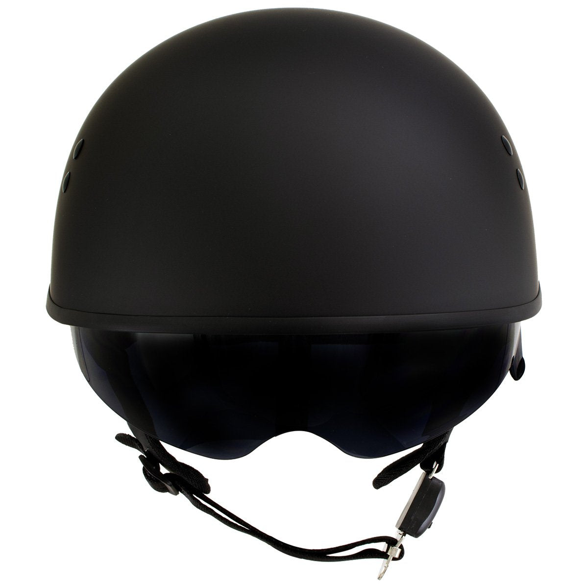 Hot Leathers T72 'Black Widow' Flat Black DOT Helmet with MP7922FMSET Heated Balaclava Bundle