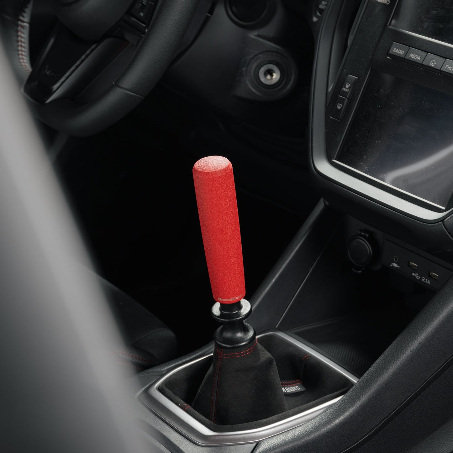 Grimmspeed Tallboy Shift Knob - Red - Universal GRM380008